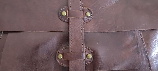 Bolso de cuero piel original marrón