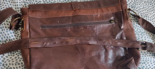 Bolso de cuero piel original marrón