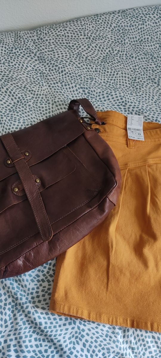 Bolso de cuero piel original marrón