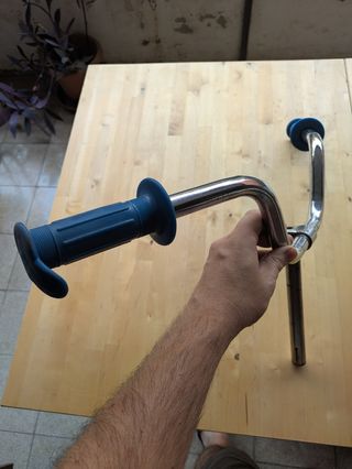 Manetas bici goma azul vintage
