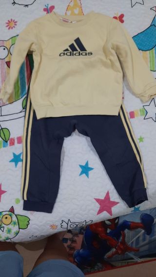 Chándal Adidas niño amarillo y azul