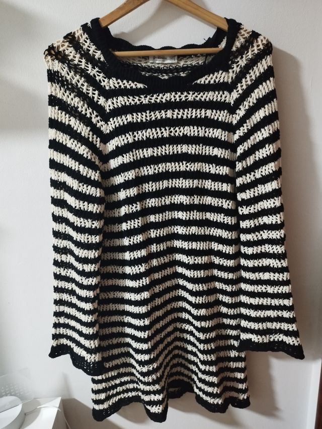 Vestido de lana a rayas