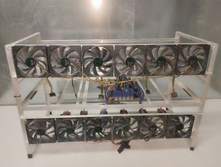 Rig de Minería Estructura 12 gpu