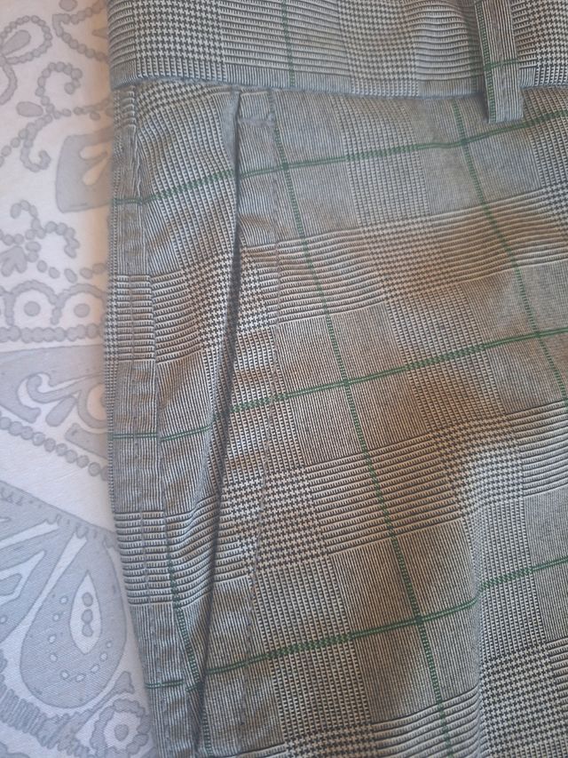 Pantalón de vestir Mango a cuadros recto