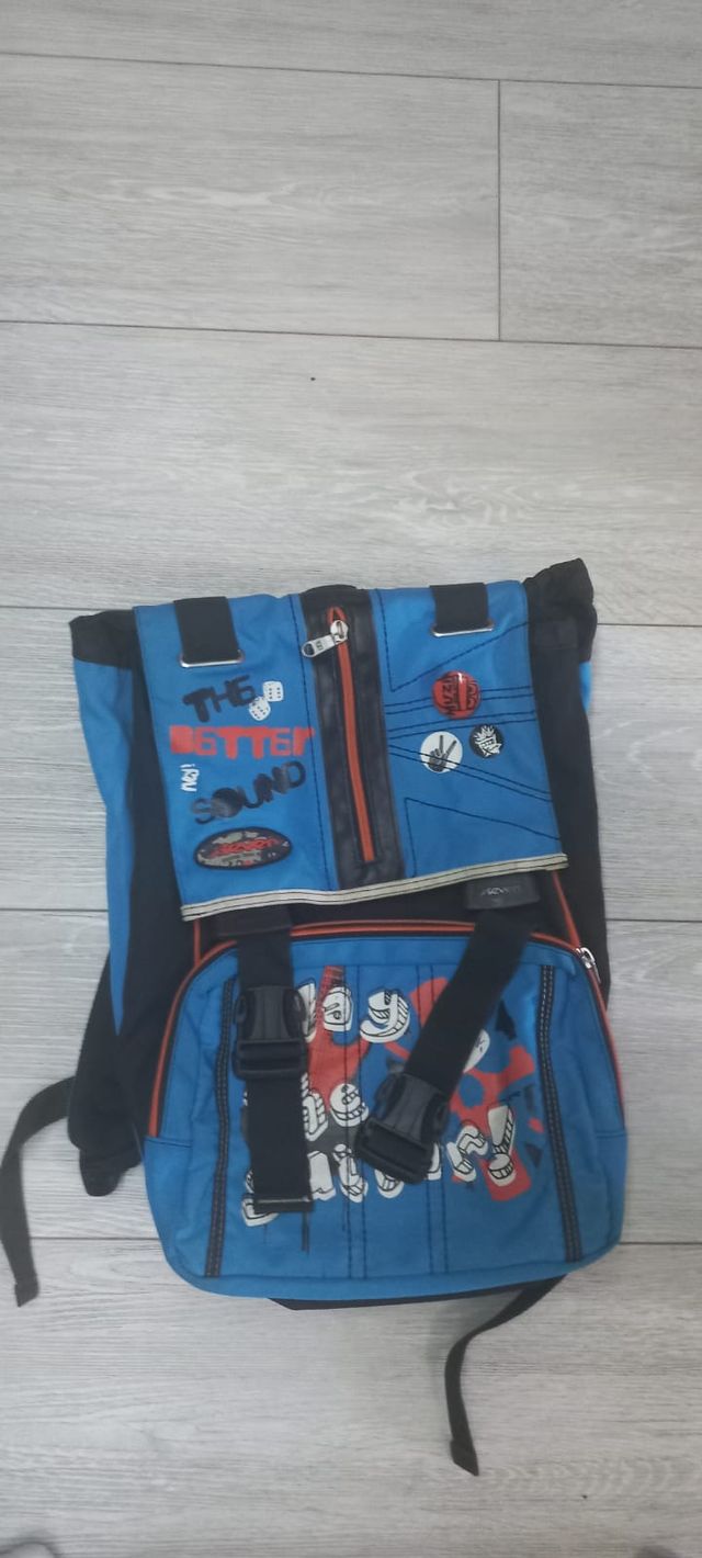 Zaino Seven blu con stampe