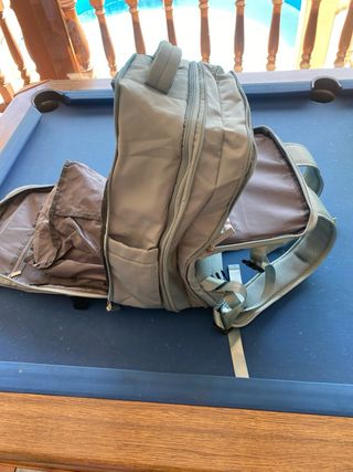 Mochila de viaje color verde azulado