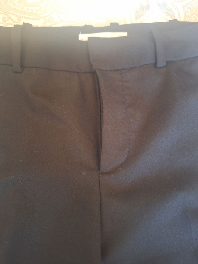 Pantalón Mango Talla 34 Negro