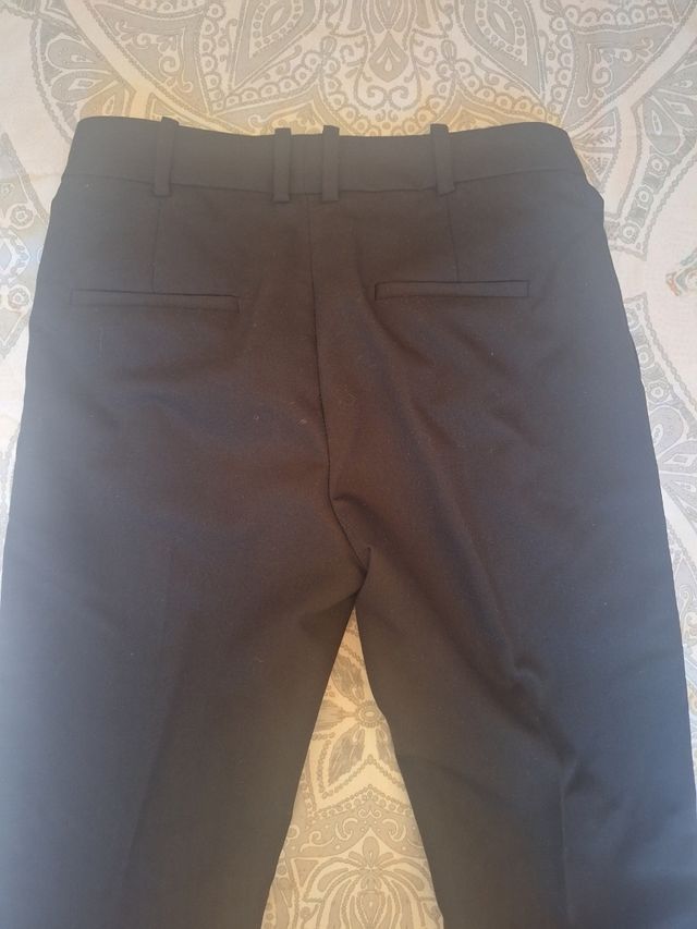 Pantalón Mango Talla 34 Negro