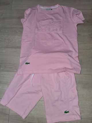 Conjunto deportivo Lacoste rosa
