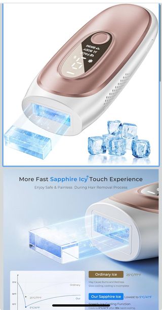Depiladora Láser Icy Touch Oro/Blanco