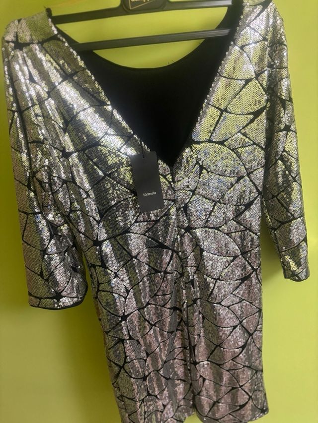 Vestido fiesta lentejuelas El Corte Inglés