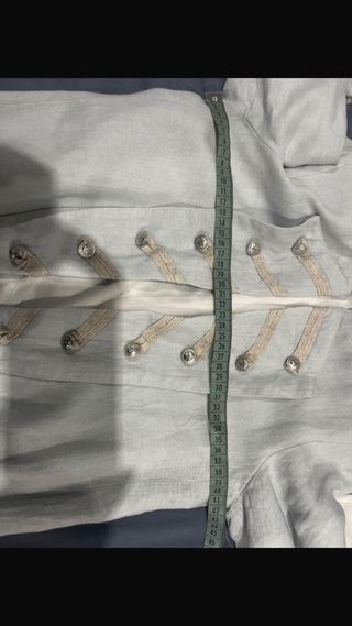 Traje de comunión niño azul y blanco (talla 12).