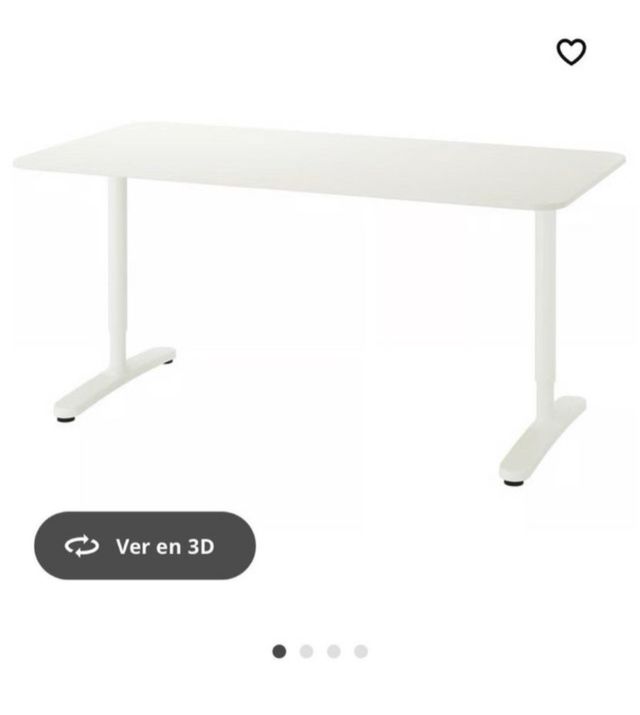 Mesa Escritorio Ajustable Blanca Ikea Bekant