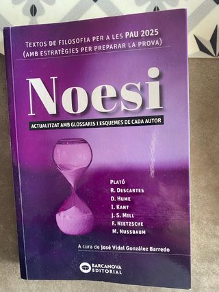 Libro Noesi. 2 bachillerato Filosofia