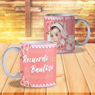 Tazas personalizadas recuerdo Bautismo
