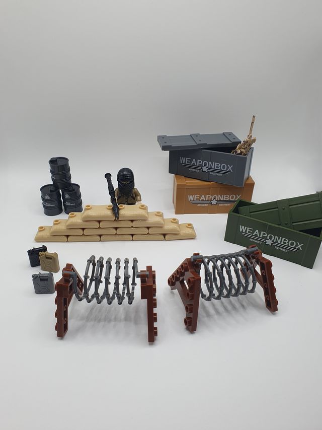 Escenografía militar compatible Lego