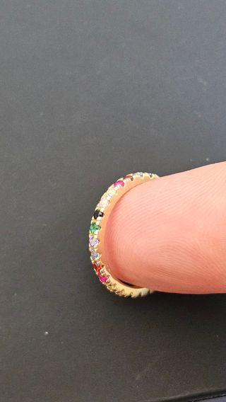 Anillo Plata 925 con circonitas Multicolor