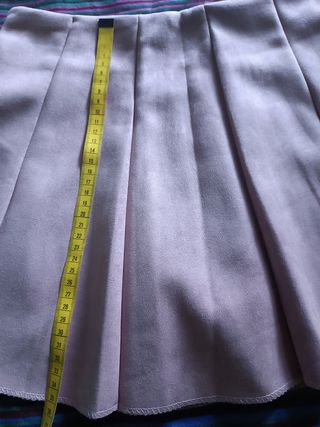 Minigonna a pantalone effetto pelle scamosciata