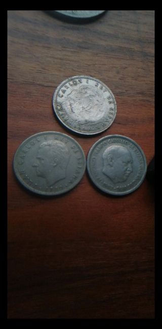 Moneda Rey Juan Carlos I y Franco 1980 Error Cuño