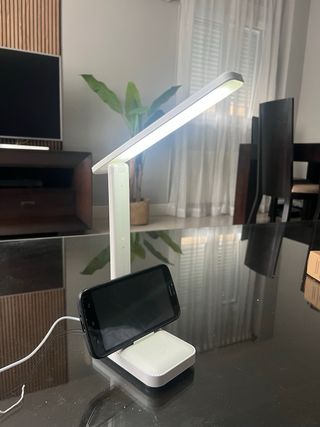 Lámpara LED Diseño Soporte Móvil Blanca
