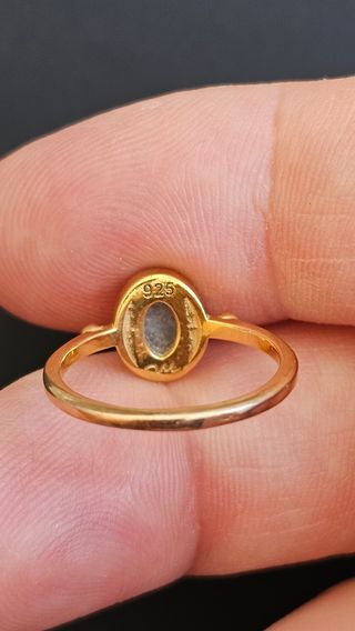 Anillo Plata  Piedra Ovalada