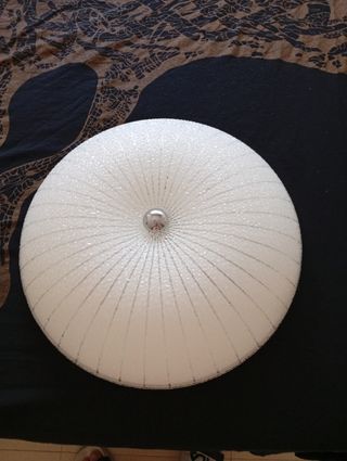 Lámpara colgante de cristal y metal