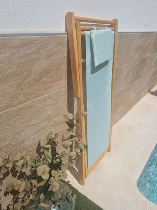 2 Hamacas de Tela y Madera Nuevas