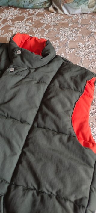 Gilet uomo imbottito fango/arancione