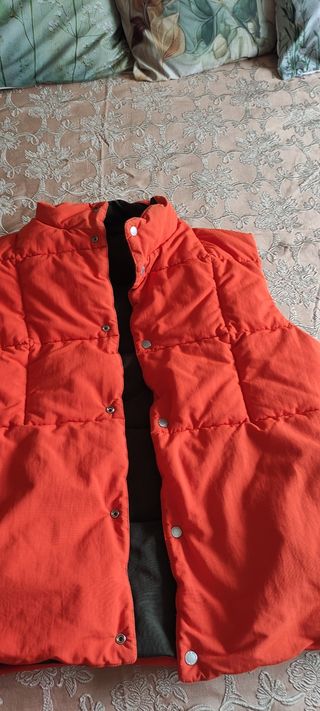 Gilet uomo imbottito fango/arancione