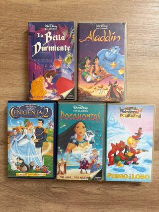 Lote 5 Películas VHS Disney Clásicos Español