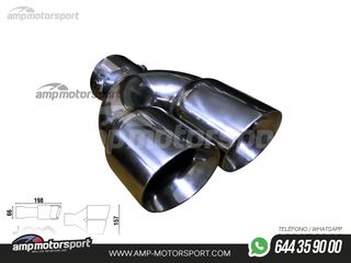COLA DE ESCAPE DOBLE INOX IZQUIERDA