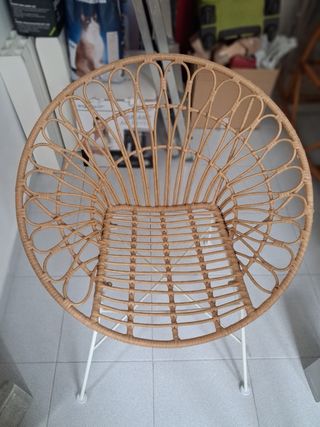 Silla Ratán Sintético Marrón