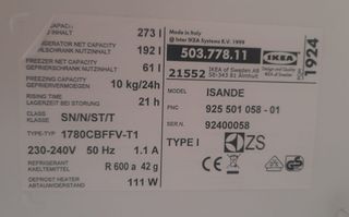 3 x Bandejas de cristal Nevera Ikea Isande