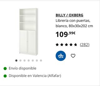 Librería BILLY / OXBERG blanca