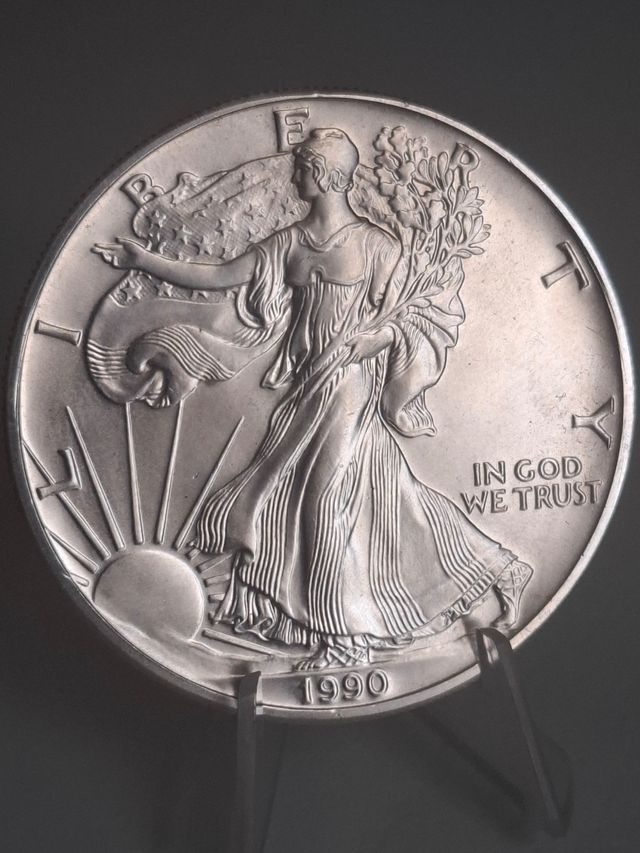Moneda Águila Americana Plata 1990