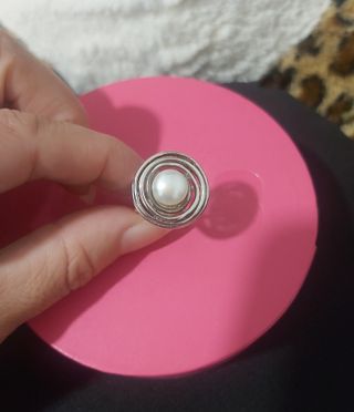 Anillo Tous de Plata Perla Natural Descatalogado