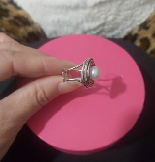 Anillo Tous de Plata Perla Natural Descatalogado