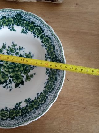 Plato hondo porcelana alemana antiguo