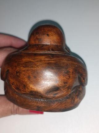 Figura Buda Madera Tallada Antigua