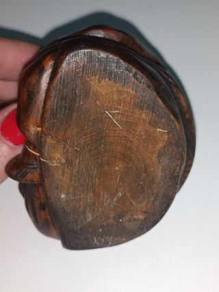 Figura Buda Madera Tallada Antigua