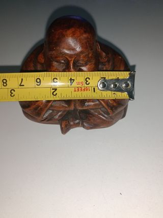 Figura Buda Madera Tallada Antigua