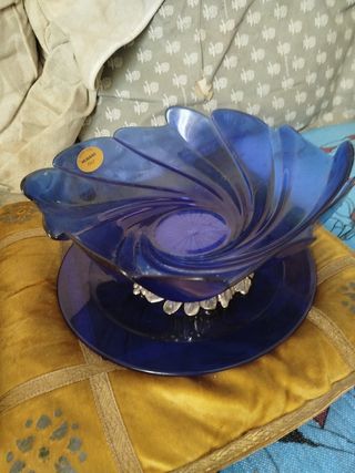 Piatto Murano Blu con Centrotavola