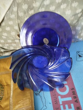 Piatto Murano Blu con Centrotavola