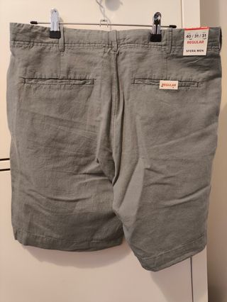 Pantalón corto Sfera Lino Verde Talla M