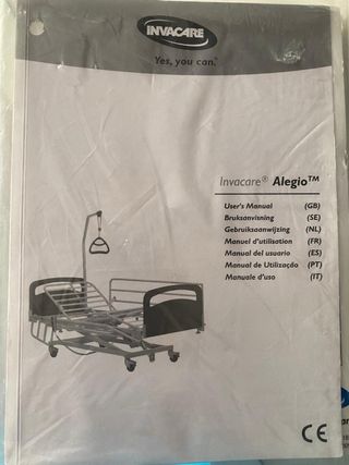 Cama geriátrica Invacare Alegio NG+colchon antiesc