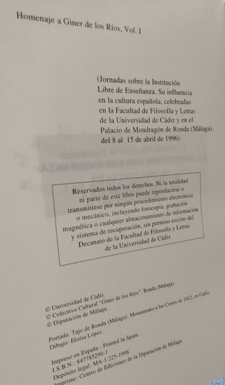 Jornadas sobre la Institución Libre de Enseñanza