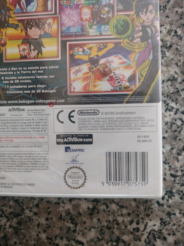 Bakugan Battle Brawlers Wii sin abrir, negociable