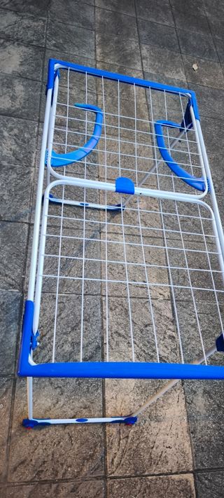 Tendedero Plegable Azul y Blanco