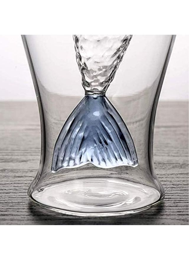 2 BICCHIERI IN VETRO A FORMA DI SIRENA