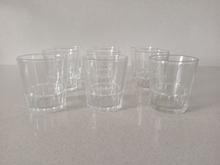 9 vasitos de cristal 6,5 cm